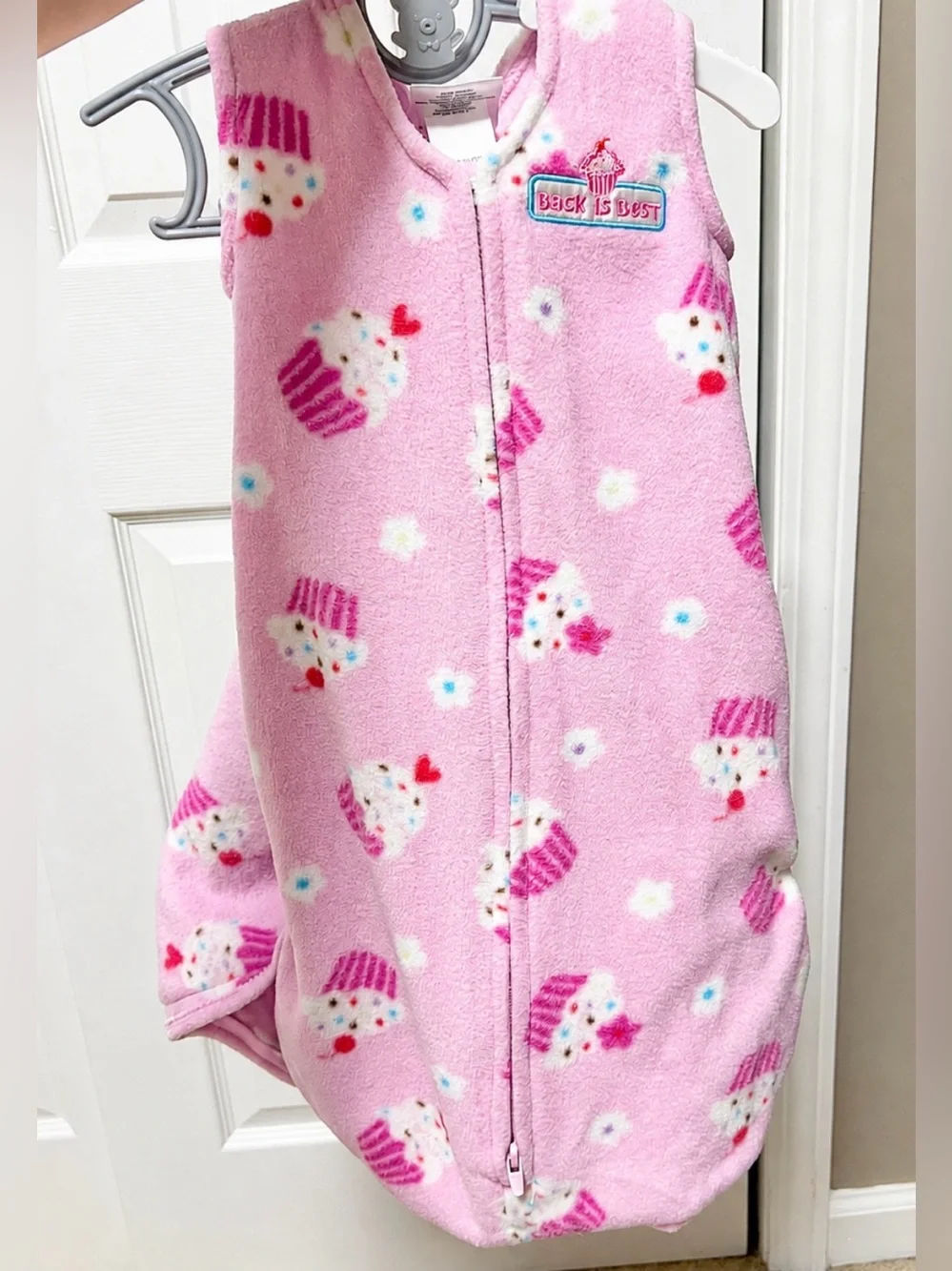 HALO SleepSack Swaddle Newborn 6-12 Lbs Pink Cupcake 3-in-1